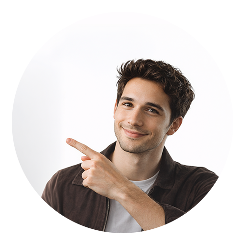 Mitarbeiter zeigt auf App testen Funktion für Mitarbeiterbenefits und Entgeltmanagement